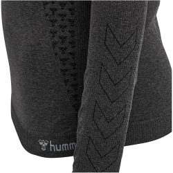 hummel hmlCI Seamless langarm Trainingsshirt Damen black melange XS