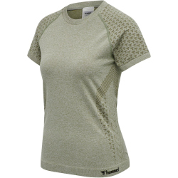 hummel hmlCI Seamless Trainingsshirt Damen vetiver melange S