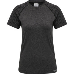 hummel hmlCI Seamless Trainingsshirt Damen black melange XS
