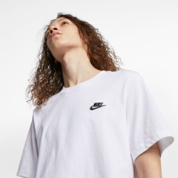 NIKE Sportswear Freizeit T-Shirt Herren 101 - white/black XS