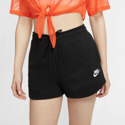 NIKE Sportswear Essential Shorts Damen 010 - black/white S