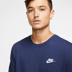 NIKE Sportswear Freizeit T-Shirt Herren 410 - midnight navy/white L