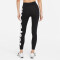 NIKE Sportswear Essential High-Rise Leggings Damen black/white XS