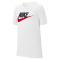 NIKE Sportswear Baumwoll T-Shirt Kinder white/obsidian/university red XS (122-128 cm)
