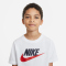 NIKE Sportswear Baumwoll T-Shirt Kinder white/obsidian/university red XS (122-128 cm)