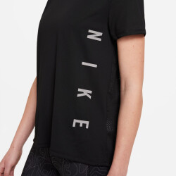 NIKE Miler Run Division Laufshirt Damen black/particle grey/reflective S