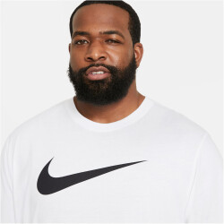 NIKE Sportswear Swoosh T-Shirt Herren white/black XS