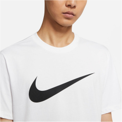 NIKE Sportswear Swoosh T-Shirt Herren white/black XXL