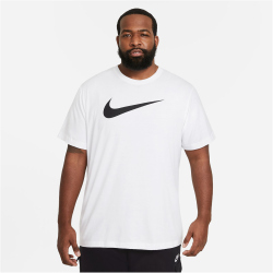 NIKE Sportswear Swoosh T-Shirt Herren white/black XXL
