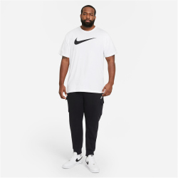 NIKE Sportswear Swoosh T-Shirt Herren white/black XXL