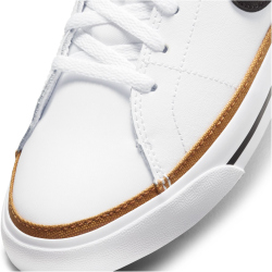 NIKE Court Legacy Sneaker Jungen white/black-desert ochre-gum l 36