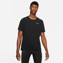 NIKE Rise 365 Dri-FIT kurzarm Laufshirt Herren 013 - black/reflective silv M