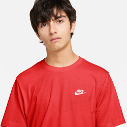 NIKE Sportswear Freizeit T-Shirt Herren 657 - university red/white M