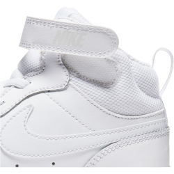 NIKE Court Borough Mid 2 Sneaker Kinder white/white-white 28