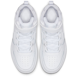 NIKE Court Borough Mid 2 Sneaker Kinder white/white-white 33.5