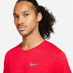 NIKE Dri-FIT Miler Laufshirt university red/reflective silv XXL