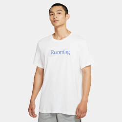 NIKE Dri-FIT Laufshirt Herren white M