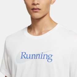 NIKE Dri-FIT Laufshirt Herren white M