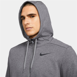 NIKE Dri-FIT Trainings-Kapuzenjacke charcoal heathr/black M