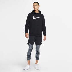 NIKE Dri-FIT Trainings-Hoodie Herren black/white S
