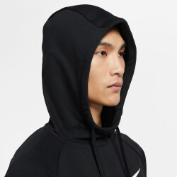 NIKE Dri-FIT Trainings-Hoodie Herren black/white S