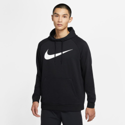 NIKE Dri-FIT Trainings-Hoodie Herren black/white XL