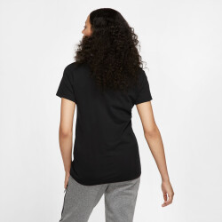 NIKE Sportswear Essential Icon Futura Damen T-Shirt black/white M