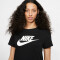 NIKE Sportswear Essential Icon Futura Damen T-Shirt black/white M