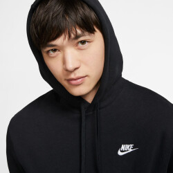 NIKE Sportswear Club Fleece Hoodie 010 - black/black/white XS