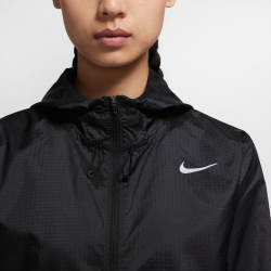 NIKE Essential Damen Laufjacke 010 - black/reflective silv XXL