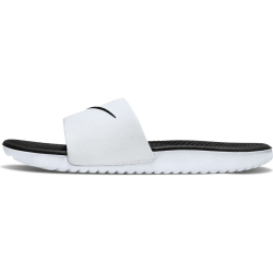 NIKE Kawa Slides Badelatschen Kinder white/black 29.5