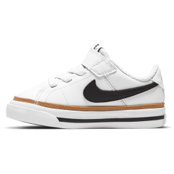 NIKE Court Legacy Baby-Sneaker white/black-desert ochre-gum l 17