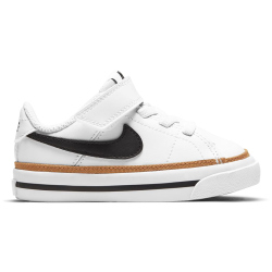 NIKE Court Legacy Baby-Sneaker white/black-desert ochre-gum l 17