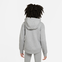 NIKE Sportswear Club Fleece Kapuzenjacke Mädchen carbon heather/white M (137-146 cm)