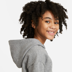 NIKE Sportswear Club Fleece Kapuzenjacke Mädchen carbon heather/white M (137-146 cm)