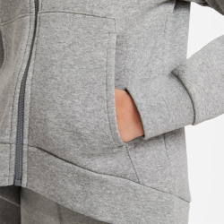 NIKE Sportswear Club Fleece Kapuzenjacke Mädchen carbon heather/white M (137-146 cm)