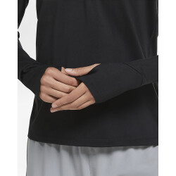 NIKE Element 1/2-Zip Laufshirt Damen black/reflective silver XS