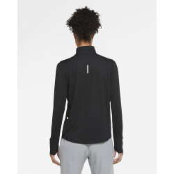 NIKE Element 1/2-Zip Laufshirt Damen black/reflective silver XS