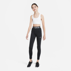 NIKE Pro Leggings Mädchen black/white XS (122-128 cm)