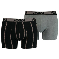2er Pack PUMA Logo Stripe Boxershorts black/combo S