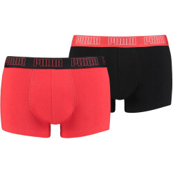4er Pack PUMA Basic Trunk Boxershorts red / black S