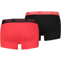 4er Pack PUMA Basic Trunk Boxershorts red / black S