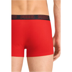 4er Pack PUMA Basic Trunk Boxershorts red / black S