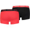 4er Pack PUMA Basic Trunk Boxershorts red / black S