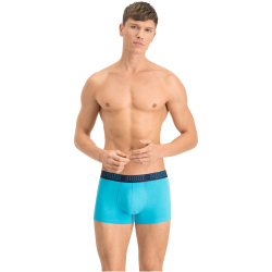 4er Pack PUMA Basic Trunk Boxershorts aqua / blue L
