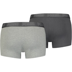 4er Pack PUMA Basic Trunk Boxershorts dark grey melange / black S