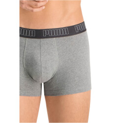 4er Pack PUMA Basic Trunk Boxershorts dark grey melange / black S