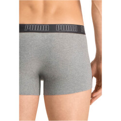 4er Pack PUMA Basic Trunk Boxershorts dark grey melange / black S