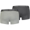 4er Pack PUMA Basic Trunk Boxershorts dark grey melange / black S