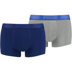 4er Pack PUMA Basic Trunk Boxershorts blue / grey melange...